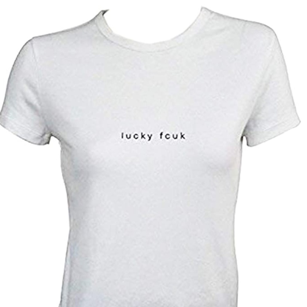 French Connection white Lucky fcuk t-shirt
